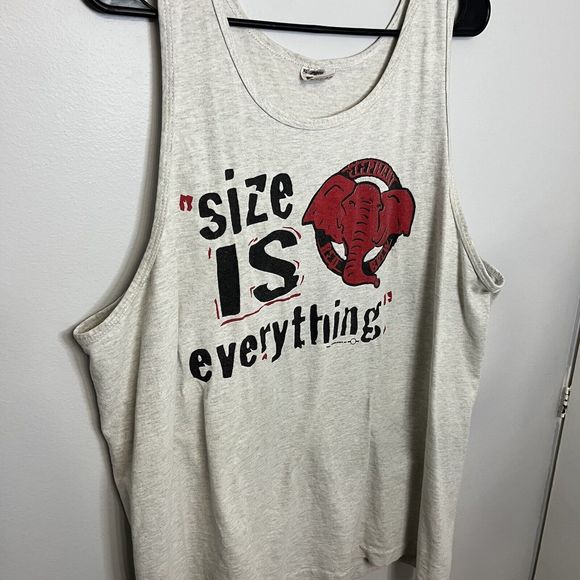Elephant Red Brew Anheuser Busch Beer Vintage Tank Top Mens XL Gray Graphic RARE - Picture 2 of 9